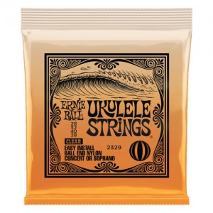 Ernie Ball 2329 Ball-End Nylon Ukulele Strings, Clear, .028 Gauge